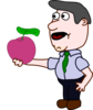 Man Holding Plum Clip Art